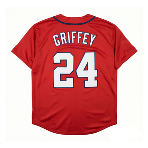เสื้อเบสบอลสไตล์วินเทจสำหรับผู้ชาย แบบเย็บติด หมายเลข 24 Griffey Jr. 51 <span class=keywords><strong>Ichiro</strong></span> Suzuki 42 Griffey Jr. 11 Edgar Martinez ไซส์ S-3XL - Product Image 4
