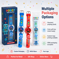 Meilleure Vente 2026 : Montre Numérique pour Enfants Robot Éolienne Tournante à LED 7 Couleurs, Lumière Tactile Arc-en-ciel, Vente en Gros OEM, Cadeau