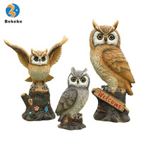 Moule de statue d'extérieur grandeur nature d'hibou de dessin animé personnalisé Bekebe pour jardin