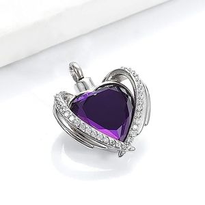 Yeni tasarım <span class=keywords><strong>Pet</strong></span> anıt hediye | Çok renkli kristal kalp kremasyon kolye | Günlük hatırlama için güvenli kül saklama kabı - Product Image 4