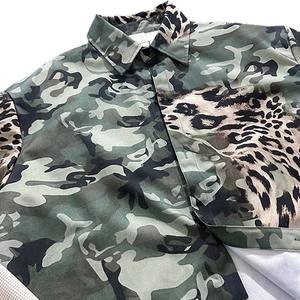 Chemises à manches longues pour hommes DIHUI, style vintage streetwear, imprimé camouflage léopard, manches doubles, chemises pour hommes de haute qualité - Product Image 3