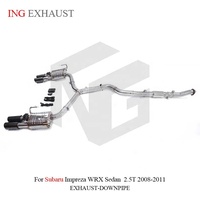 Système d'échappement de voiture en acier inoxydable ING Factory Direct pour Subaru WRX Sedan 2.5T 2008-2011 Performance Catback avec embouts quadruples
