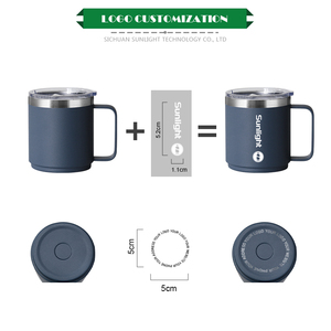 Taza de café con impresión personalizada, taza blanca térmica de Metal con logotipo, taza de colores apilable, termo al vacío, taza de té y café, vaso - Product Image 5