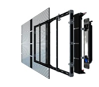 Écran LED transparent rigide en maille pour intérieur, affichage LED P3.9, panneau LED pour la publicité en vitrine de magasin