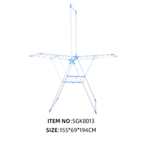 Séchoir à linge pliant portable en métal robuste pour intérieur et extérieur