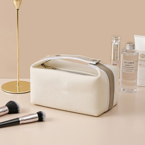 Natural Plain Cotton Canvas <strong>Cosmetic</strong> <strong>Bag</strong> Makeup <strong>Bag</strong> Casual Reusable Durable Handheld Portable Hemp <strong>Cosmetic</strong> <strong>Bag</strong> for Women - Product Image 1