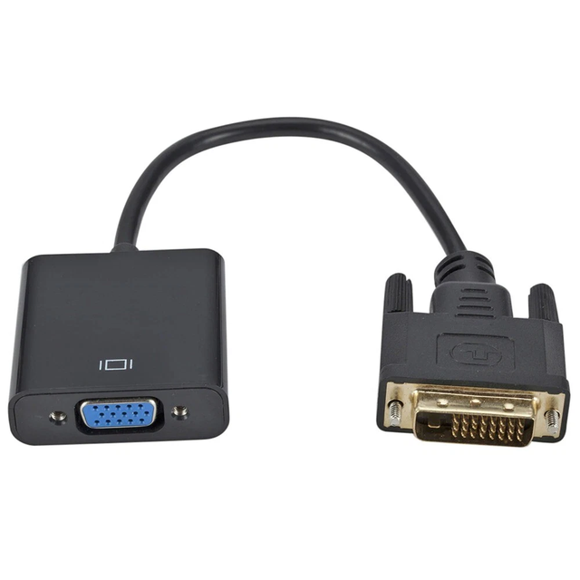 DVI to VGA DVI-D to VGA Adapter Cable 24+1 25 Pin DVI Male to 15 Pin VGA Female Video Converter Connector