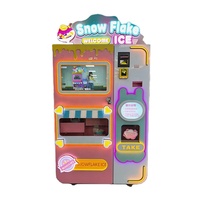 Machine à glace pilée rose vif, distributeur automatique de glaces molles à monnayeur et jetons