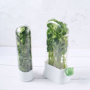 Herb Savor Eco Herb Keeper Freshness Preserver For Cilantro And Herbs With <b>Water</b> Reservoir Storage <b>Container</b> White - Product Image 2