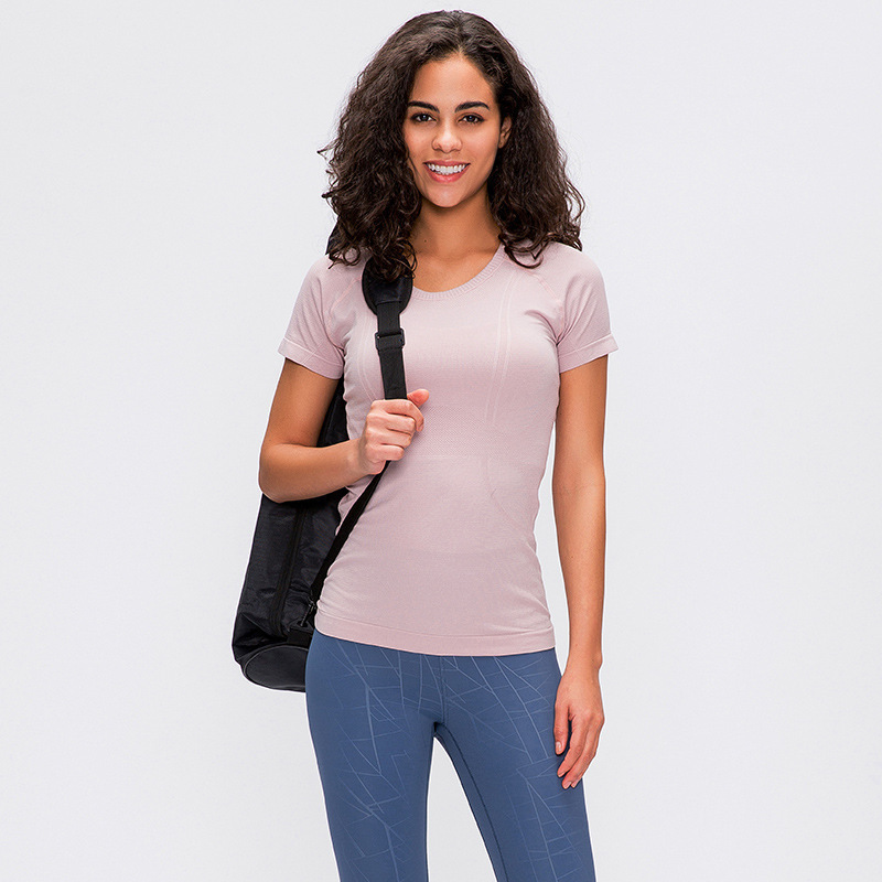 Wholesale High Quality Fitness T-shirt Custom Women's Activewear Sports Top Short Sleeve Yoga TopHot Sale Products