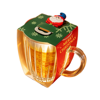 Ensemble cadeau de chopes à bière et ouvre-bouteille, chopes à bière en verre sur le thème de Noël avec ouvre-bouteille, cadeau festif pour les amateurs de bière