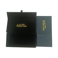 Logo personnalisé pendentif estampillé or boîte-cadeau magnétique cosmétique boîte de rangement de bijoux en flanelle