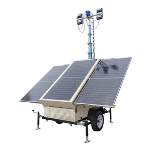 Lampadaire solaire industriel moderne et puissant 300W, étanche, tout-en-un, à LED, pour extérieur - Product Image 1