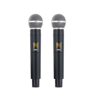 Système de microphones sans fil UHF double avec récepteur à écran pour karaoké, scène, mariage, fabrication artisanale