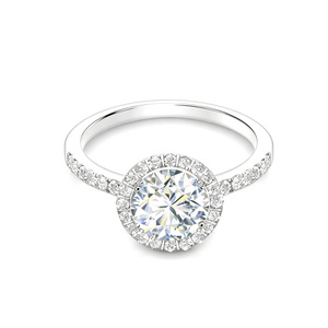 Anello Halo con <span class=keywords><strong>Diamante</strong></span> CVD di Alta Qualità, Pietra Centrale 0.8-1.5ct, Prezzo Diretto di Fabbrica per Gioiellerie - Product Image 4