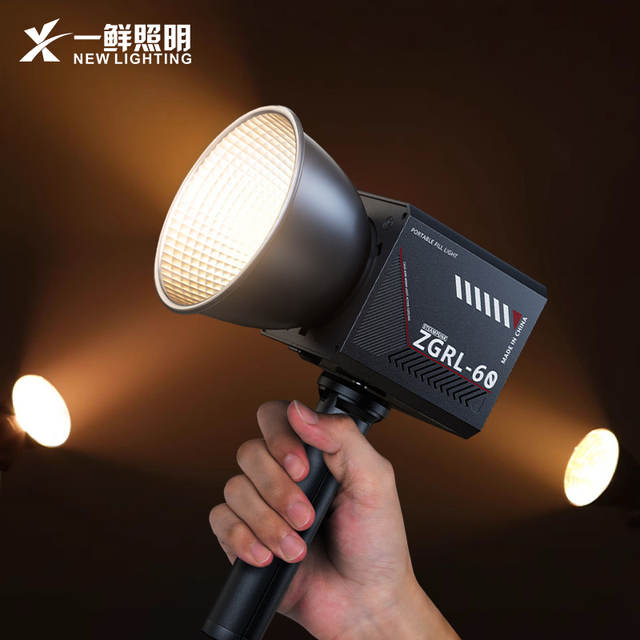Video Camera Lights 60W Cob Led 2800K 6500K 16500Lux 480G Portable 8Fx Modes Handheld Fill Lamp for Outdoor Live Vlog