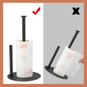 Portasciugamani di carta in acciaio inossidabile porta rotolo di carta da cucina <span class=keywords><strong>pellicola</strong></span> trasparente portaoggetti porta asciugamani da cucina - Product Image 4