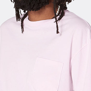 T-shirt court ample de haute qualité pour homme, en coton épais, coupe oversize, épaules tombantes, uni et vierge - Product Image 6