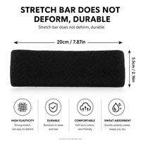 Bandeau anti-transpiration antidérapant pour la tête, bandeau absorbant la transpiration pour le sport, la gym et l'exercice