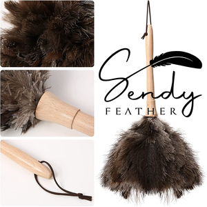 Dụng Cụ Lau Bụi Lông Đà Điểu, Dụng Cụ Lau Bụi Lông Vũ Lông Đà Điểu Lông Mịn Tự Nhiên Chính Hãng Có Tay Cầm Bằng Gỗ Để Làm Sạch Nhà Cửa Và Xe Hơi - Product Image 5