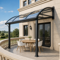Auvent mural en polycarbonate avec structure en aluminium, abri de terrasse incliné, protection contre la neige, sur mesure pour villa, OEM