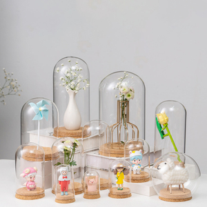 Copertura Micro paesaggio artigianato fatto a mano cupola <span class=keywords><strong>di</strong></span> <span class=keywords><strong>vetro</strong></span> personalizzata con Base in legno <span class=keywords><strong>di</strong></span> sughero <span class=keywords><strong>campana</strong></span> <span class=keywords><strong>di</strong></span> <span class=keywords><strong>vetro</strong></span> ovale <span class=keywords><strong>di</strong></span> arte popolare - Product Image 1