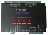 Contrôleur LED programmable adressable RGB RGBW RGBIC RGBWIC K-8000C Carte SD 8 ports Sortie de signal SPI maximum de pixels
