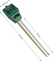 Testeur d'humidité/luminosité/pH des plantes 3-en-1 IPower, testeur de sol