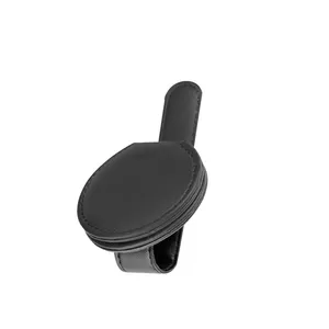 Auto Ligule Zonnebril Houder Clip Pu Bril Hanger Kaarten Kaartje Clip Lederen Auto Vizier Bril Opbergen Bril Mount