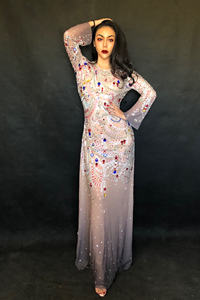 Robe <span class=keywords><strong>de</strong></span> luxe à strass, tenue élégante, Amazons, <span class=keywords><strong>liste</strong></span> des meilleurs vendeurs, soirée, anniversaire, robe longue, grande taille, femmes - Product Image 3