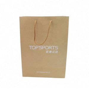 Wholesale Custom Logo Reusable Brown <b>Craft</b> Kraft Paper Shopping Gift Packaging <b>Bags</b> With Rope Handles - Product Image 3