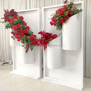 Cadre de fond peint en métal personnalisé avec mur fleuri pour décoration de fête de mariage - Product Image 2