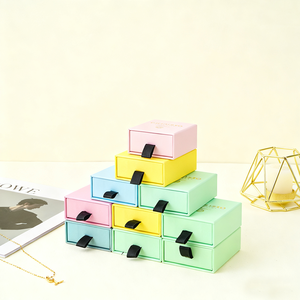 Custom <strong>Mini</strong> Caja Joyeria Earring Rings Necklace <strong>Drawer</strong> Box Cardboard <strong>Drawer</strong> Sliding Box Jewelry Packaging Box - Product Image 5