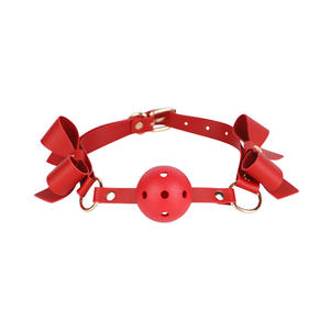Set perlengkapan perbudakan dewasa 5 potong untuk wanita termasuk kulit Slave Harness borgol seksi cambuk <span class=keywords><strong>PVC</strong></span> mulut bola mulut colokan mulut - Product Image 5