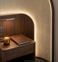 Pierre flexible MCM à texture lin naturel, panneaux tissés en chanvre pour la conception de murs décoratifs intérieurs