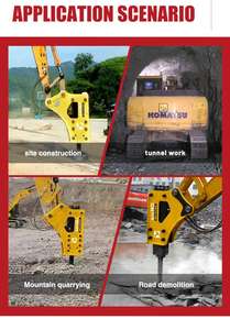 Alta Qualidade Mini Escavadeira 2 Ton 1.5 Ton 1100-2695MM Anexo Quebrando <span class=keywords><strong>Rock</strong></span> Breaker Martelo - Product Image 5