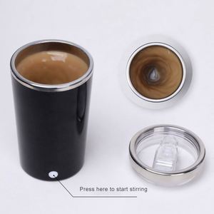 Tasse à mélange automatique personnalisée, gobelet portable en acier inoxydable réutilisable, mélangeur automatique pour lait, café, eau, avec couvercle - Product Image 4