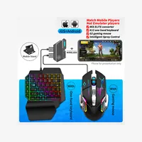 Набор 1-ручной клавиатуры и мыши с подсветкой Led Backlit