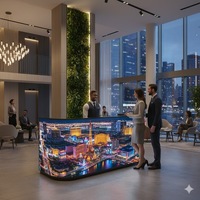 Nouvelle Façade LED Courbe Portable P2.5 à Densité de Pixels Personnalisée Fumashi pour Cabine DJ, Haute Clarté, pour Divertissement Intérieur