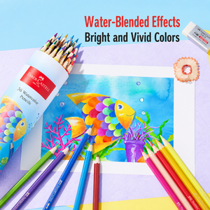 Set di Matite Colorate Acquerellabili <span class=keywords><strong>Faber</strong></span>-Castell per Bambini in Portapenne (Ideale per Studenti delle Scuole Elementari) - Product Image 3
