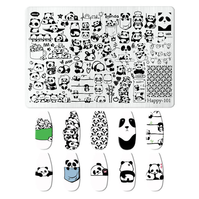 Reusable Nail Stamping Plates Butterflies Lace Animal Patterns Stainless Steel Nail Printing Template Tools