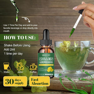 Oem Mullein Druppels Met Mullein Bladextract En Chlorofyl Vloeibaar Supplement Voor Longreiniging, Detox & Respiratoire Ondersteuning - Product Image 3