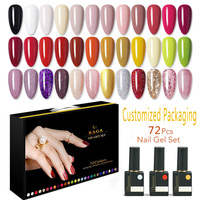 Kaga Daphne – Lot de 72 vernis à ongles gel UV pailletés de 15 ml pour salon, facilement dissolvable, tenue 30-37 jours