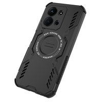 Étui de téléphone hybride antichoc magnétique à chargement sans fil avec refroidissement, design armure 2-en-1 TPU+PC pour Redmi Note 17/Note 17 Pro/A7 Pro