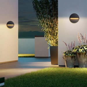 Lampade da parete per esterni con montaggio a superficie rotonda per illuminazione a gradini - Product Image 6