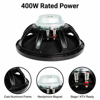 Unit Loudspeaker Mid-Range LS HD12N302 12 Inch 800W, Voice Coil 65mm, Impedansi 8.0 Ohm, Magnet Neodymium untuk Penguatan Suara