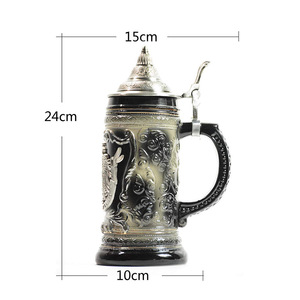 Ceramica Tedesco Boccale di birra Con Coperchio, Bierkrug Bier Stein Tazza <span class=keywords><strong>Krug</strong></span> - Product Image 2