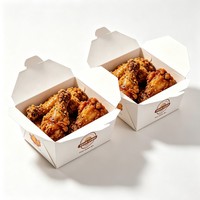Emballage personnalisé pour poulet frit à emporter, boîte à frites, contenants alimentaires jetables