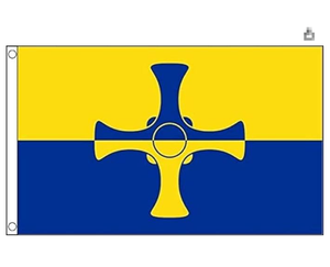 Bandera del Condado de Norfolk con Escudo, 3x5 pies, Poliéster 100D, Bandera de Inglaterra con Dos Ojales Metálicos, Resistente a la Decoloración, Colores Vivos - Product Image 3