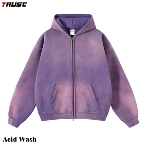 OEM ODM oversize cotone lavaggio acido felpa con cappuccio in rilievo personalizzato stampa a sbuffo <span class=keywords><strong>taglie</strong></span> <span class=keywords><strong>forti</strong></span> <span class=keywords><strong>felpe</strong></span> da <span class=keywords><strong>uomo</strong></span> Custom Zip up con cappuccio per gli uomini - Product Image 1